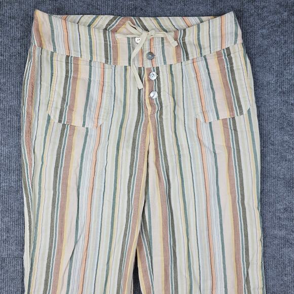 Sundance Gigi Pants Womens Small Multicolor Striped Cotton Coastal Boho Gauze - Picture 3 of 7